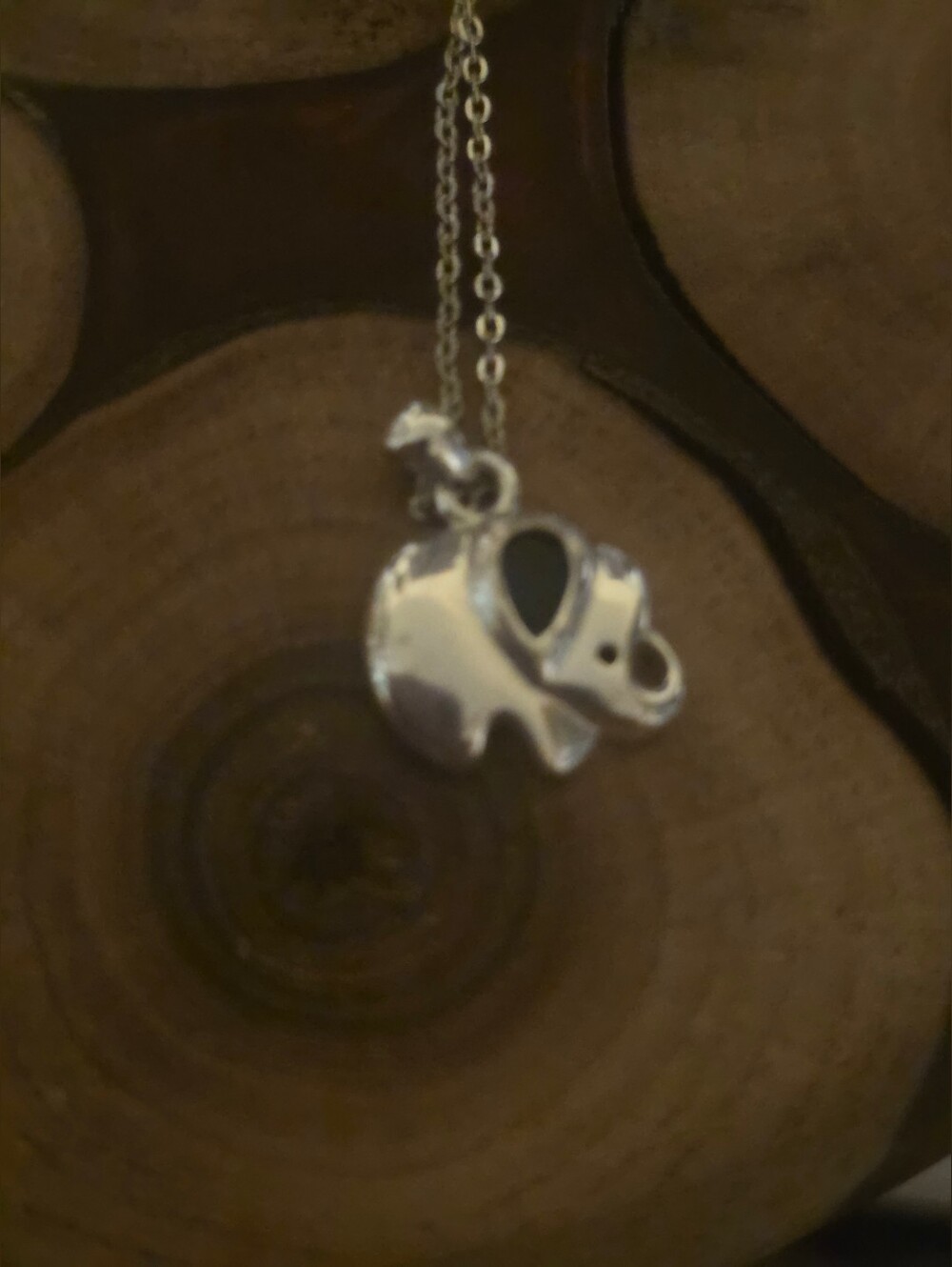 Silver Elephant Pendant Necklace - Cute Silver Tone Charm